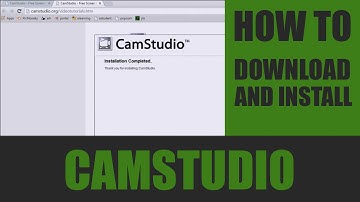 How to Download and Install CamStudio