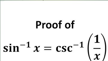 Proof of sin⁻¹x = cosec⁻¹(1/x) | Inverse Trigonometric Function Identity#Trigonometry #Class12Maths 