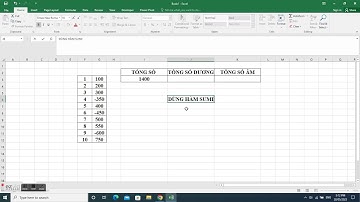 CHỈ CỘNG SỐ DƯƠNG, SỐ ÂM TRÊN EXCEL