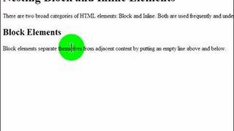 Block and Inline Elements Part 1