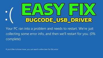 How To Fix BSOD BUGCODE_USB_DRIVER Blue Screen Error