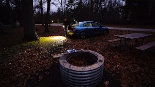 Solo Car Camping  - December in Michigan - Overnight Camp & Cook