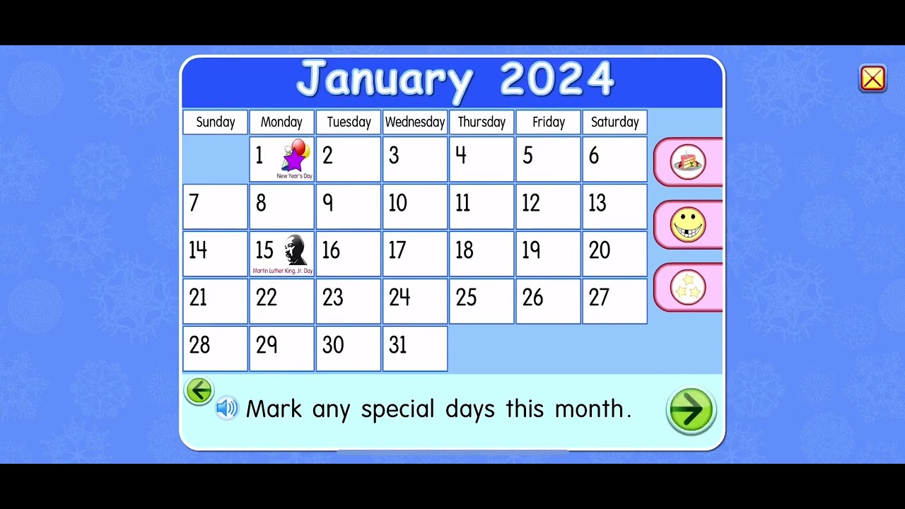 Starfall January 2024 2 Holidays YouTube