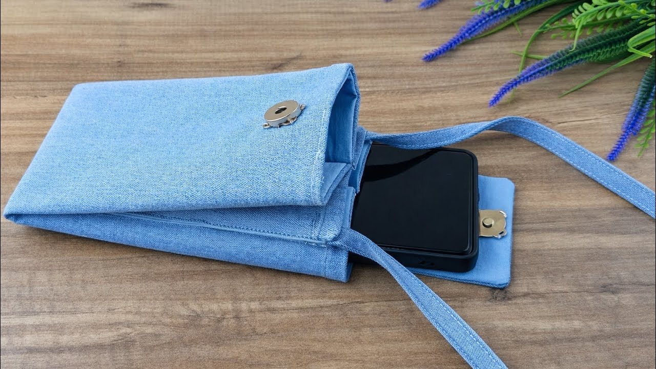 How to Make a Crossbody Bag from Old Jeans - Very Easy and Easy