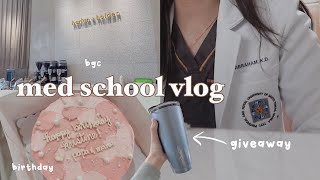 med school vlog 🍰 psych roleplay, bgc, grocery, birthday vlog + GIVEAWAY! ♡ / kristine abraham