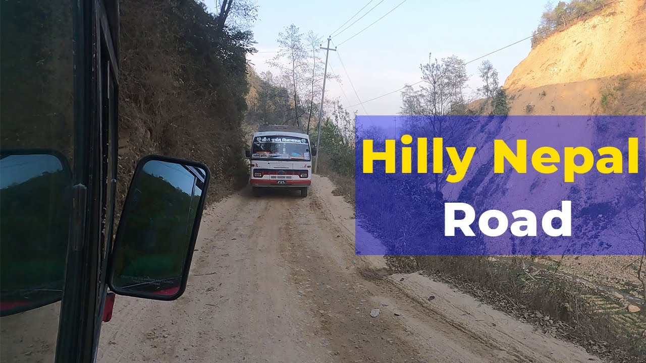 BUS Ride POV in Nepal EXTREME Hilly Village Road l Express!