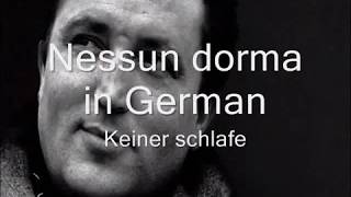 Nessun dorma in German (Keiner schlafe) - Lyrics - Fritz Wunderlich chords