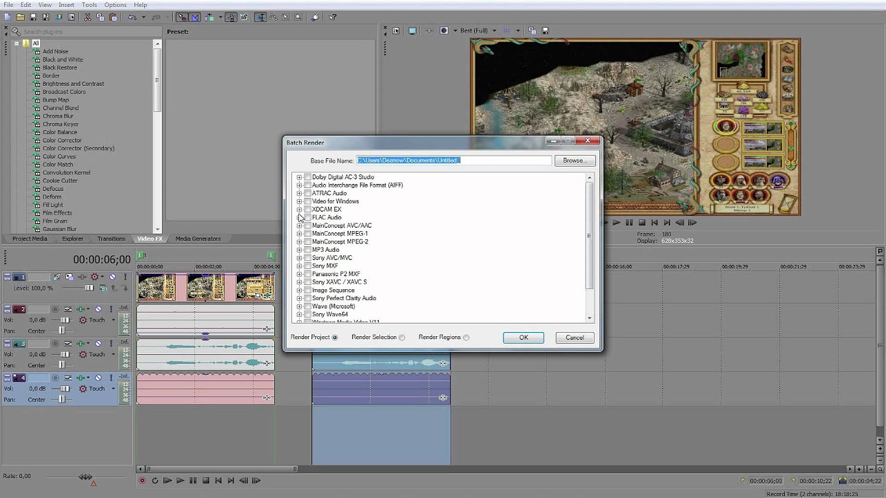 Tutorial 」 Sony Vegas - Batch Render - Kolejka Renderowania - YouTube