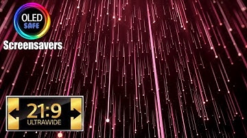 21:9 UltrawideFalling Particles Multi-Colored Screensaver (No Sound) - 8 Hours - 4K - 60FPS