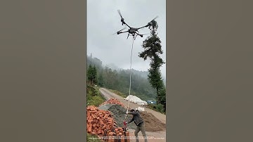 Use A Drone To Transport Red Bricks Up The Mountain !