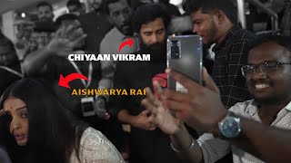 When Fans Ignore Bollywood Diva Aishwarya Rai Infront of South Superstar Chiyaan Vikram and Karthi