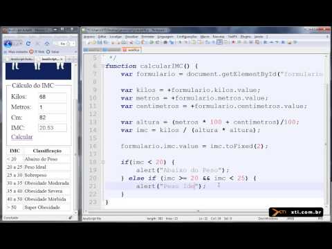 Universidade XTI - JavaScript - 18 - Estrutura Condicional Cálculo do IMC
