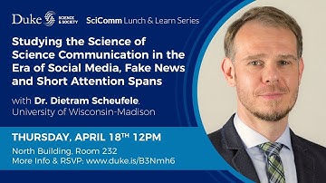 SciComm Lunch & Learn: Studying the Science of Science Communication in the Era of Social Media