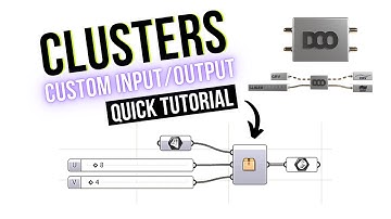 Custom Components Clusters to make your own Algorithms Rhino and Grasshopper Quick Tutorial