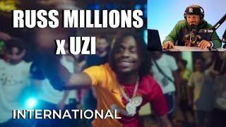 AMERICAN REACTS TO | Russ Millions x Uzi - International Official Music Video (FERG REACTS)