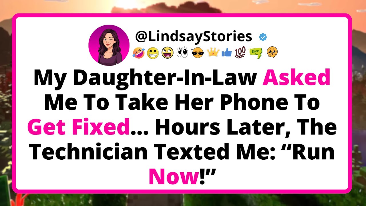 My daughter-in-law asked me to take her phone to get fixed… hours later, the technician texted me...