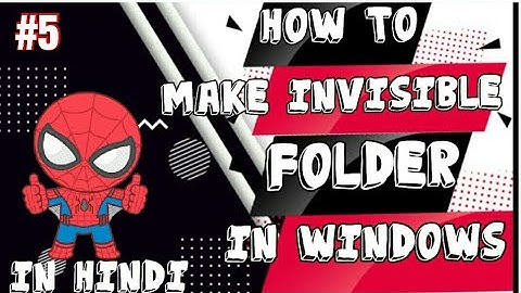 How To Make  Invisible Folder In Windows 7/8/10 || IN HINDI