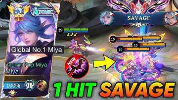 MIYA 1 HIT SAVAGE TUTORIAL BUILD 2025! (100% AUTO KILL💀) Miya Best Build & Emblem 2025!!! - Mlbb