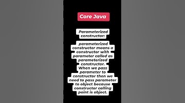 "Mastering Parameterized Constructors in Java: Passing Data to Initialize Objects!"