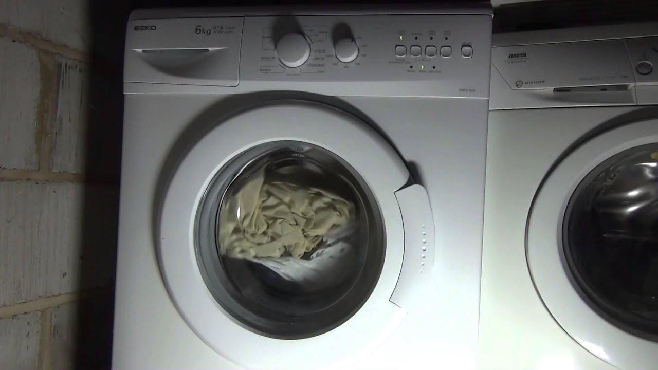 : WM6103 Washing YouTube 400rpm - test Beko Machine