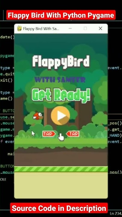 Flappy Bird With Python Pygame || Source Code in Description - YouTube