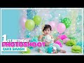 55 Unique Baby Girl 1st Birthday Photoshoot ideas | Funny Cake Smash ideas photoshoot