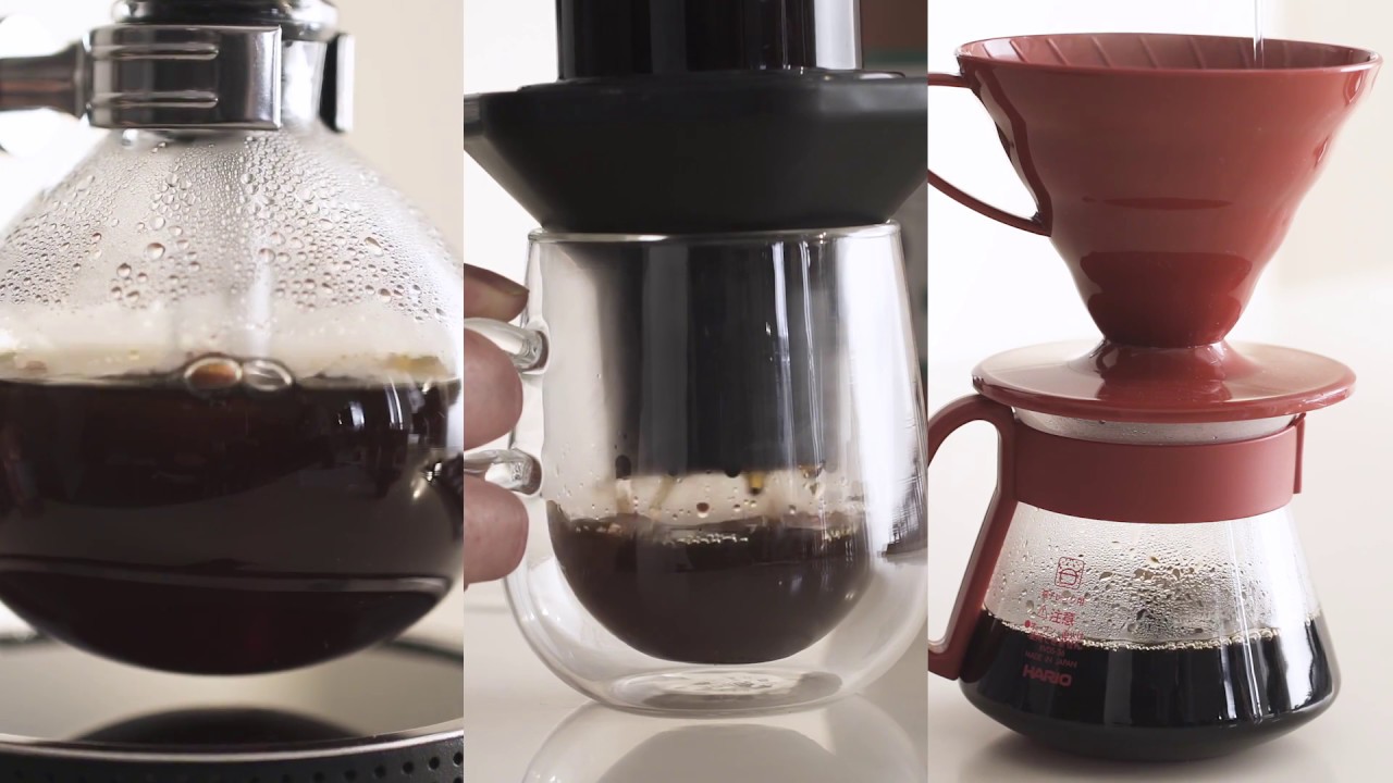 Whittard Syphon, Aeropress, PourOver (Filter) Coffee YouTube