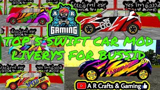 #swift #carliverys Team AKMC's Swift car mod 5 liverys for Bussid / A R Crafts & Gaming