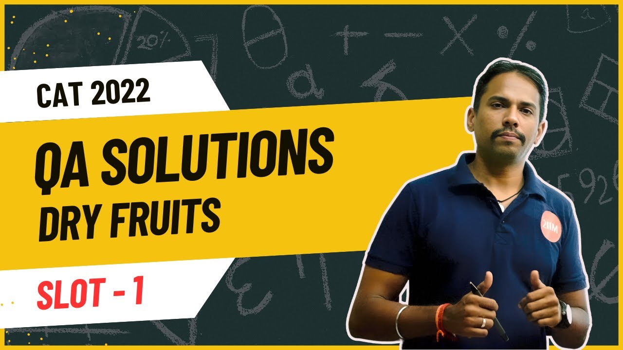 CAT 2022 Slot 1 | Dry Fruits | 2IIM CAT Tamil Prep | - YouTube
