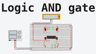 AND gate - logic | circuit | truth table | step by step build using 74HC08 quad 2-input AND gate IC