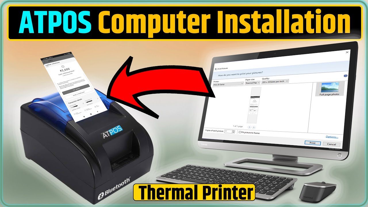 ATPOS Thermal Printer PC Computer Laptop Setup | Computer Se Receipt ...