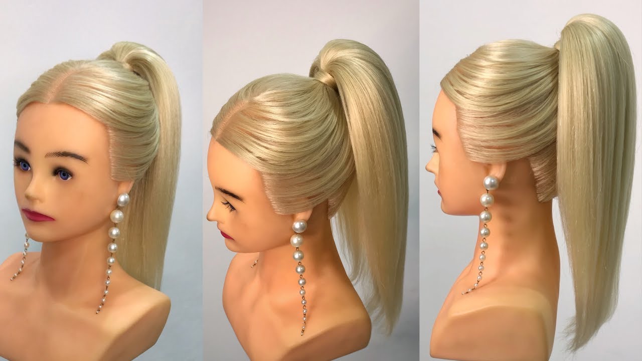 Tutorial Rabo de Cavalo divido ao meio l peinado l Ponytail - YouTube