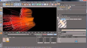 Cinema 4D Tutorial   Thinking Particles, Tracer object with Hair Material