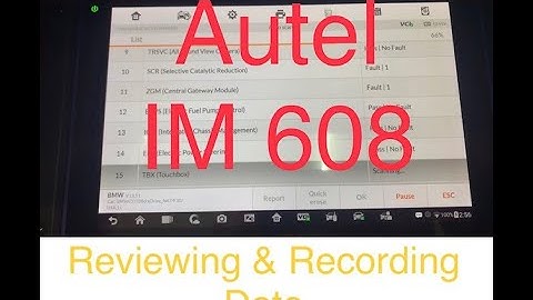 Adding a VCI100 to IM608 &****Autel Maxi IM608 Recording & Reviewing Data (most Autels)***
