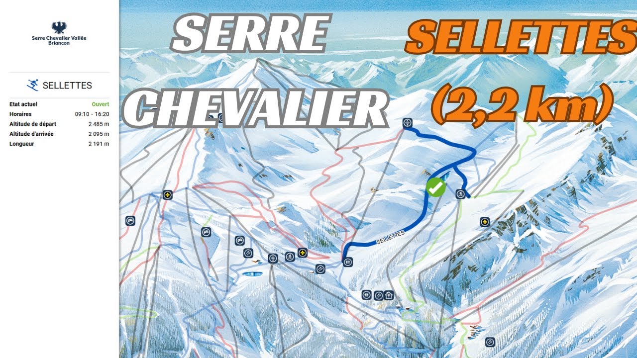 [4K] POV Skiing  Serre Chevalier’s Best wide & long blue ski piste Selletes (2,2 km) – Smooth Skiing
