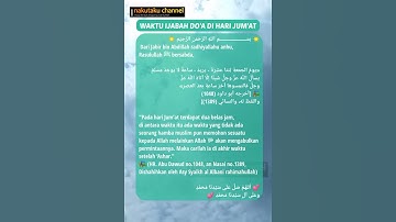JANGAN SAMPAI TERLEWAT !!! Inilah Waktu Ijabah Do