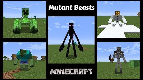 Minecraft Mutant Beasts Mod - Mutant Enderman and Creeper