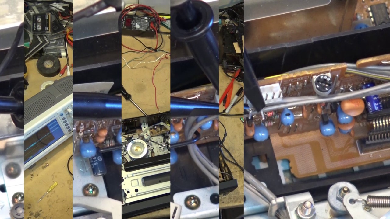 Aligning a VCR tape path using a digital scope, and looking at video
