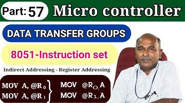 Data Transfer groups in 8051 Microcontroller in tamil