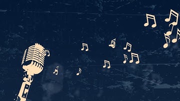 Music Notes floating from Microphone // Color Variation 02