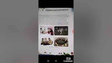 CLASS 4 | ENVIRONMENTAL STUDIES | LESSON 3: GAMES AND RECREATION PART A