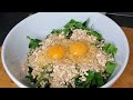 Spinach egg oatmeal  / Put everything in the blender  [Only 3 Ingredients] /  breakfast ideas