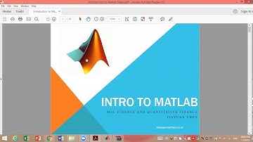 Buổi 1 - Giới thiệu Matlab trong tài chính ứng dụng