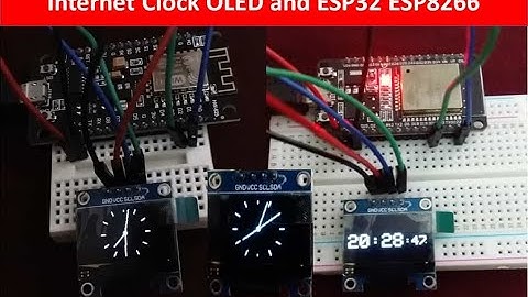 (Demo) IoT based OLED Analog Clock using ESP32 and ESP8266