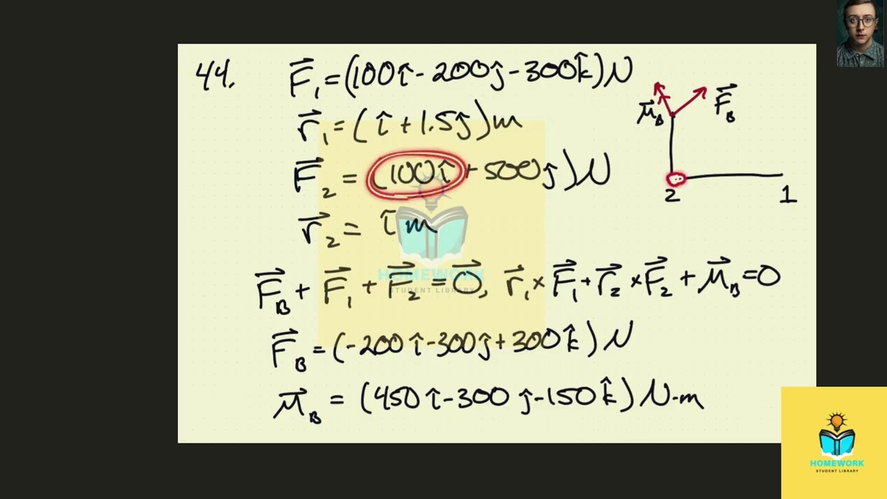 [Engineering] Determine the   components of internal loading at a section passing through point
