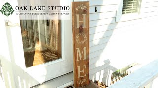 Aging Wood To Stencil A Vertical Porch Sign Oak Lane Studio