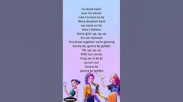 Thumbnail of Demon hunters - Golden lyrics.  HUNTR/X - #hunterxhunter #golden #demonhunters #kmovie #kpop