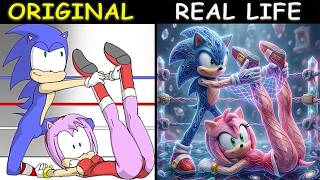 SONIC knocks out AMY in the RING! Ep 6 | The Sonic Tapes Animation | Original vs Plush Toys