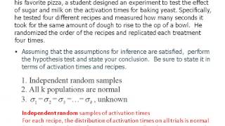 Anova Hypothesis Test
