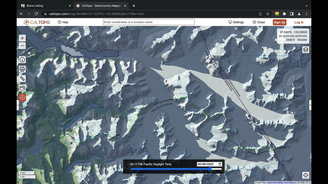 Shade map. Shade map